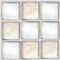 mozaiky | skleněná mozaika DUA | Cube | N25 S A12 – bílá perleťová transparentní