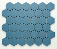 mosaic | ceramic mosaic | Hexagon | H HXLA 53 – hexagon - blue, matt, antislip