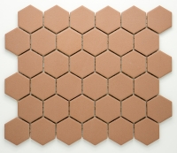 mosaic | ceramic mosaic | Hexagon | H HXLA 54 – hexagon - brown, matt, antislip