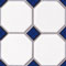 mosaic | ceramic mosaic | Octagon | B OC 280 – octagon matt white with glossy cobalt dots