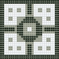 mosaic | ceramic mosaic | PixLa | B PX 022 B – white-gray-black