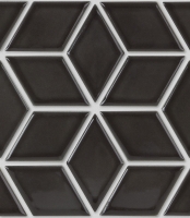 mosaic | ceramic mosaic | Quadrio | B QD 02064 – diamond - black, gloss