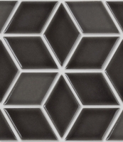 mosaic | ceramic mosaic | Quadrio | B QD 05024 – diamond - dark gray, gloss