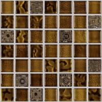 mosaic | glass mosaics SIA | MIX 15 CRYSTAL RESIN | GB15 CRY55 – brown-gold, glass + resin