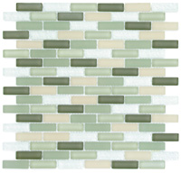 mosaic | glass mosaics SIA | MIX Bricks | S1548 T 533 – green mix, mix surface