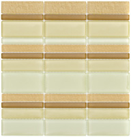 mosaic | glass mosaics SIA | MIX Sripes | S MS R 08 – cream-brown mix,glossy, relief