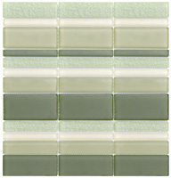 mosaic | glass mosaics SIA | MIX Sripes | S MS R 530 – green mix, glossy, relief